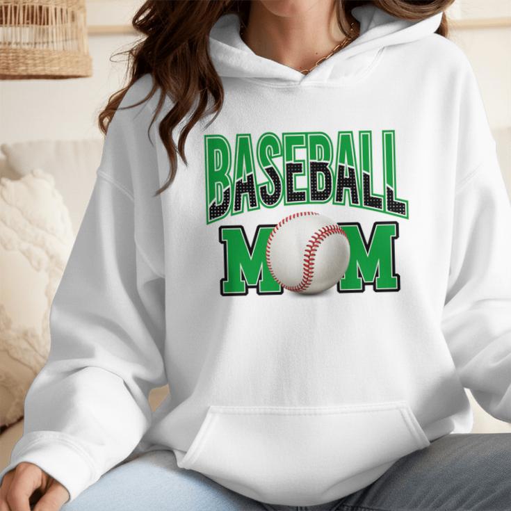 Baseball Mom Sports Green Wmen Hoodie Baseball Mom Sports Green Wmen Hoodie