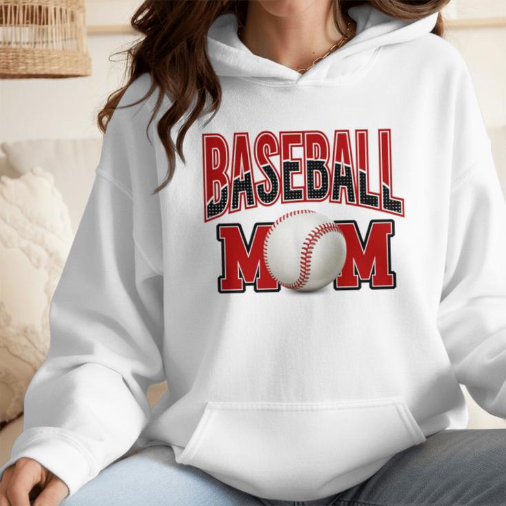 Baseball Mom Sports Red Wmen Hoodie