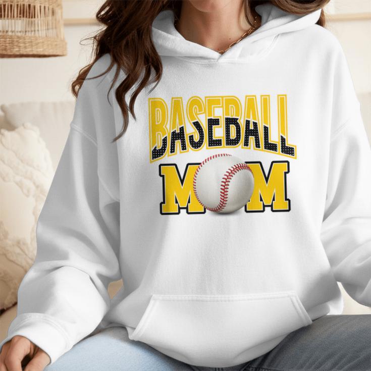 Baseball Mom Sports Mom Yellow Wmen Hoodie Baseball Mom Sports Mom Yellow Wmen Hoodie