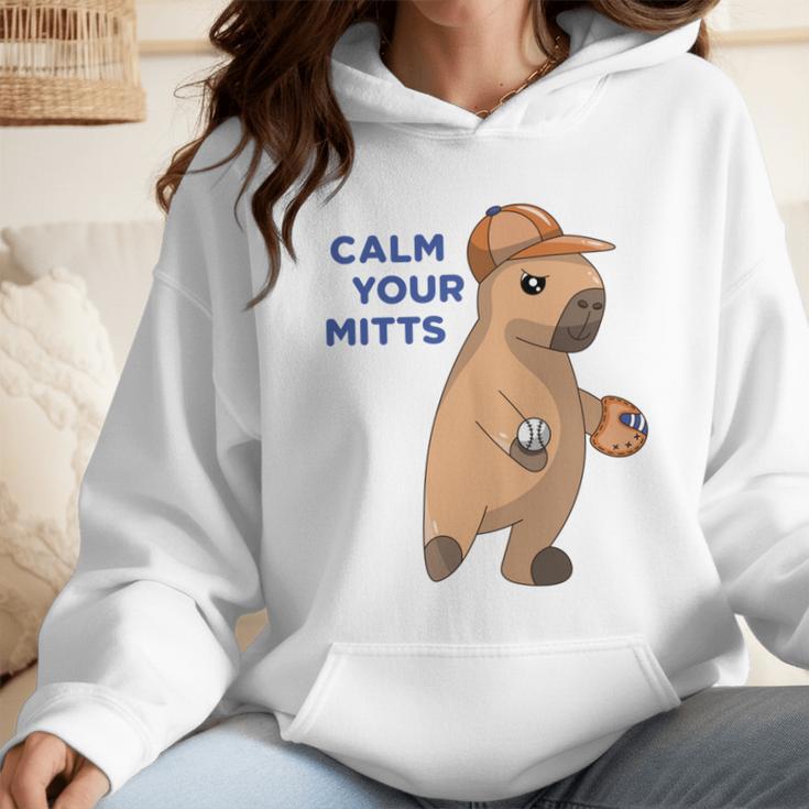 Capybara Calm Your Mitts Baseball Mom Sport Lover Tee Wmen Hoodie Capybara Calm Your Mitts Baseball Mom Sport Lover Tee Wmen Hoodie