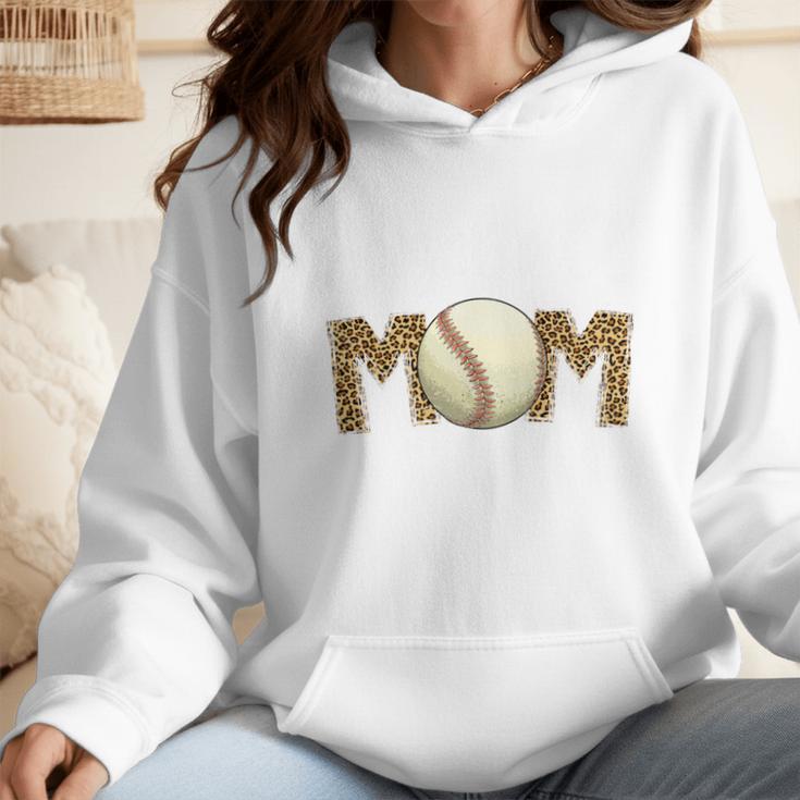 Cute Baseball Mom Leopard Print Mom For Mother's Day Wmen Hoodie Cute Baseball Mom Leopard Print Mom For Mother's Day Wmen Hoodie