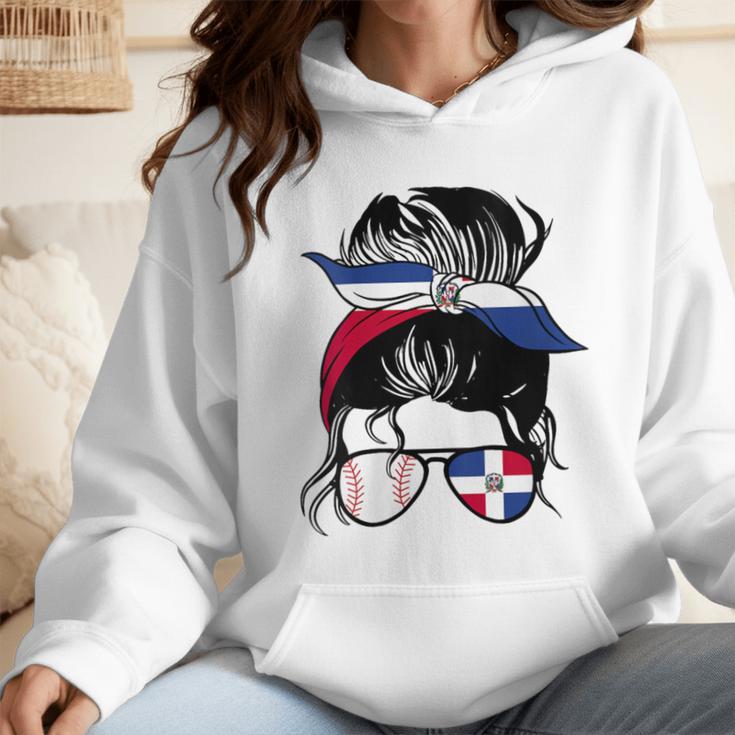 Dominican Baseball Mom Dominican Baseball Girl Wmen Hoodie