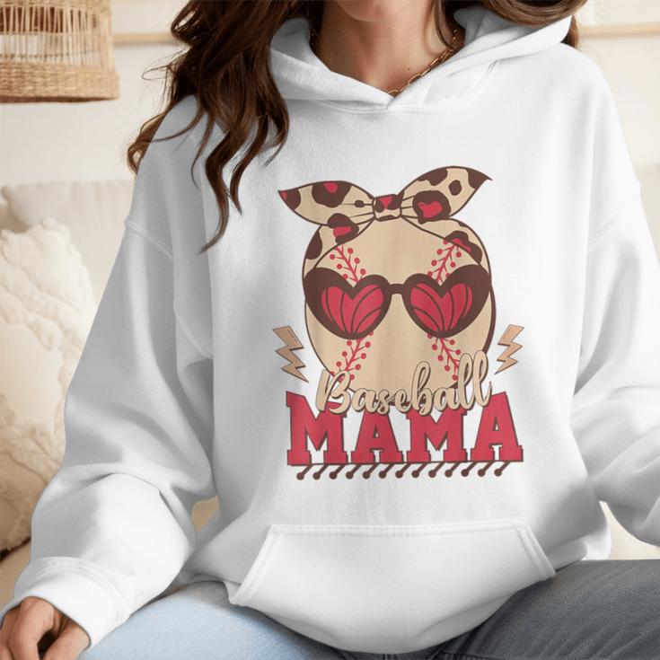 Heart Glasses Baseball Mama Baseball Mom Mother's Day Wmen Hoodie Heart Glasses Baseball Mama Baseball Mom Mother's Day Wmen Hoodie