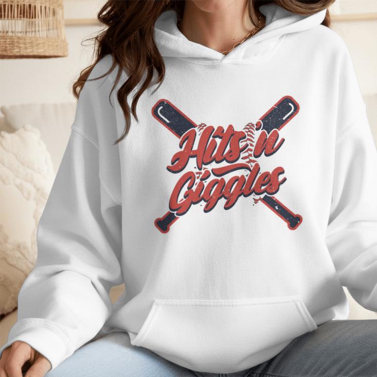 Hits 'n Giggles Baseball Player Women Baseball Mom Mother Wmen Hoodie Hits 'n Giggles Baseball Player Women Baseball Mom Mother Wmen Hoodie
