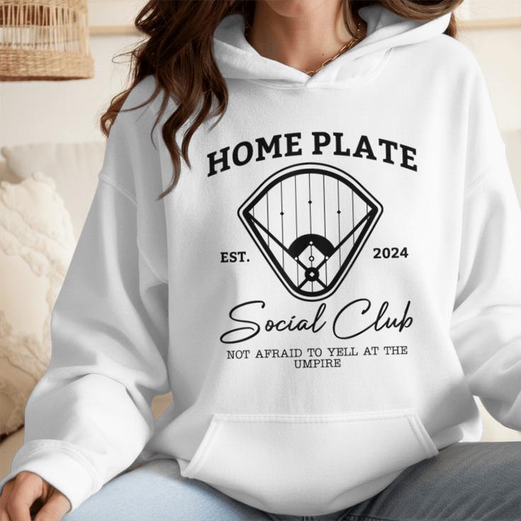 Home Plate Social Club Baseball Mom Wmen Hoodie