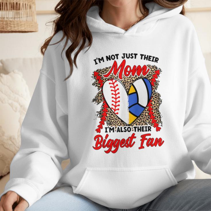 I'm Their Biggest Fan Volleyball Baseball Mom Wmen Hoodie I'm Their Biggest Fan Volleyball Baseball Mom Wmen Hoodie