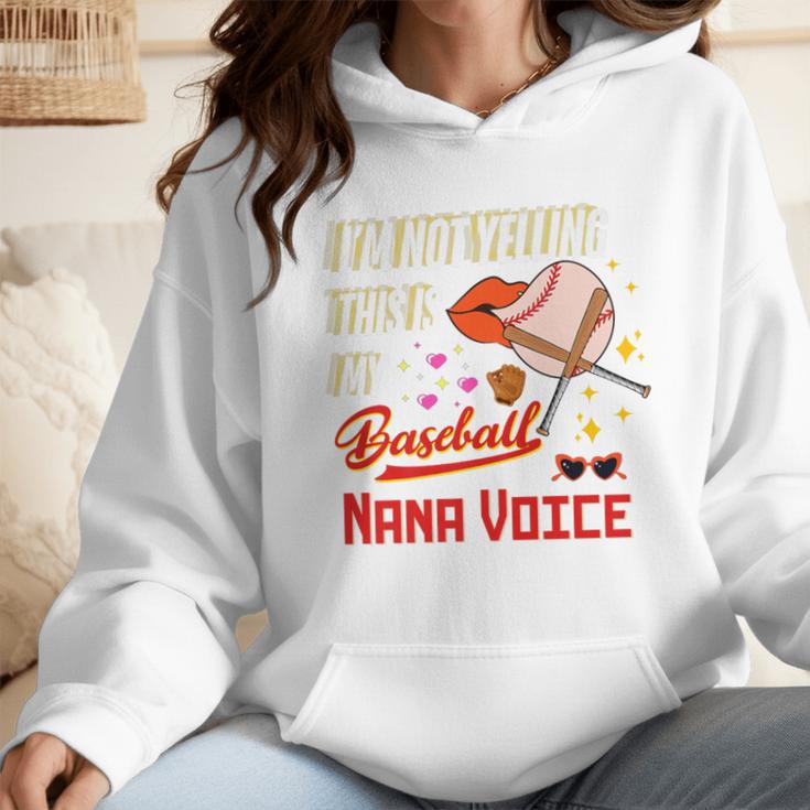 I'm Not Yelling This Is My Baseball Nana Voice Baseball Mom Premium Wmen Hoodie I'm Not Yelling This Is My Baseball Nana Voice Baseball Mom Premium Wmen Hoodie