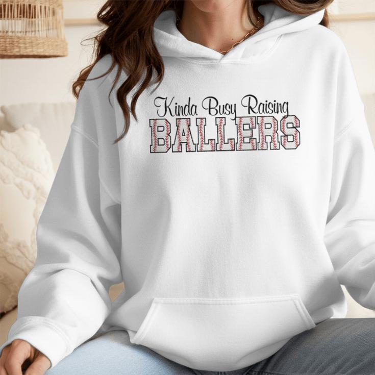 Kinda Busy Raising Ballers Funny Baseball Mom Mother's Day Premium Tri-Blend Wmen Hoodie Kinda Busy Raising Ballers Funny Baseball Mom Mother's Day Premium Tri-Blend Wmen Hoodie