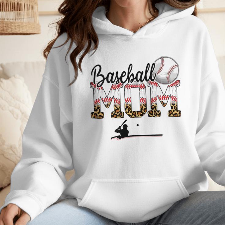 Leopard Baseball Mom Mama Mommy Sport Wmen Hoodie Leopard Baseball Mom Mama Mommy Sport Wmen Hoodie