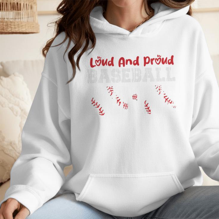 Loud And Proud Baseball Auntie Baseball Mom Heart Wmen Hoodie Loud And Proud Baseball Auntie Baseball Mom Heart Wmen Hoodie