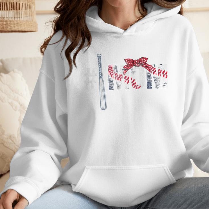 Number One Baseball Mom For Mothers Day Baseball Mommy Premium Wmen Hoodie