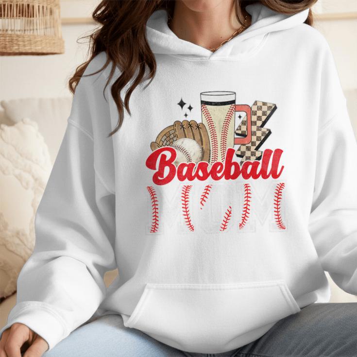 Retro Coffee Baseball Mama Mother's Day Baseball Mom Premium Wmen Hoodie Retro Coffee Baseball Mama Mother's Day Baseball Mom Premium Wmen Hoodie