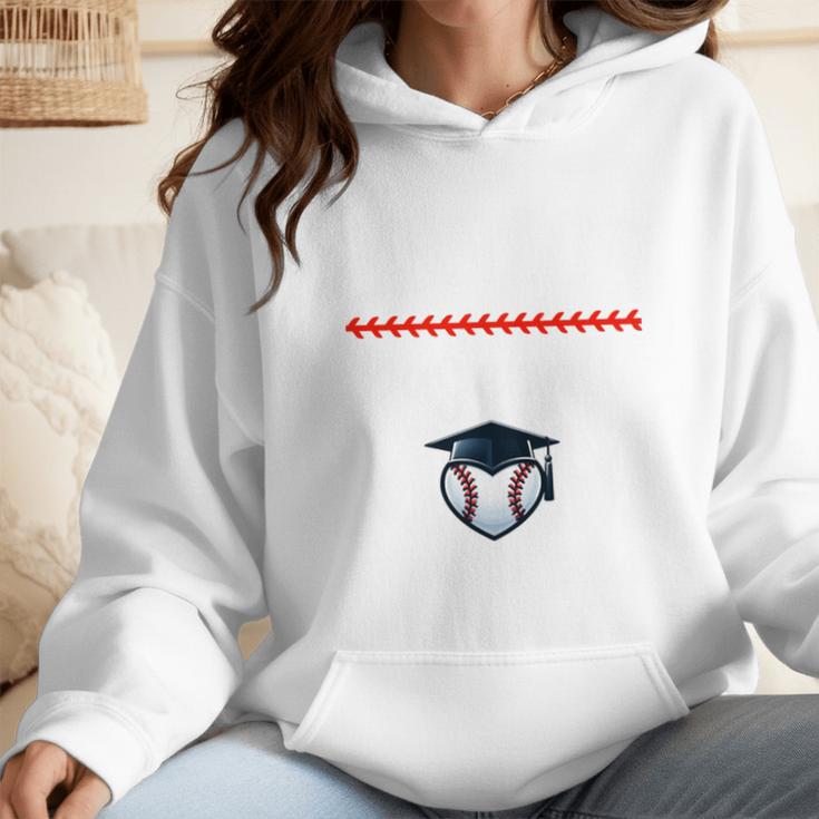 Senior Baseball Mom 2024 Senior Mom Class Of 2024 Baseball Wmen Hoodie