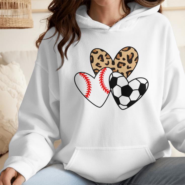 Soccer Baseball Heart Soccer Baseball Mom Wmen Hoodie Soccer Baseball Heart Soccer Baseball Mom Wmen Hoodie