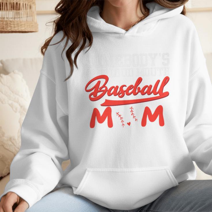 Somebody's Loud Mouth Baseball Mom Mama Premium Wmen Hoodie