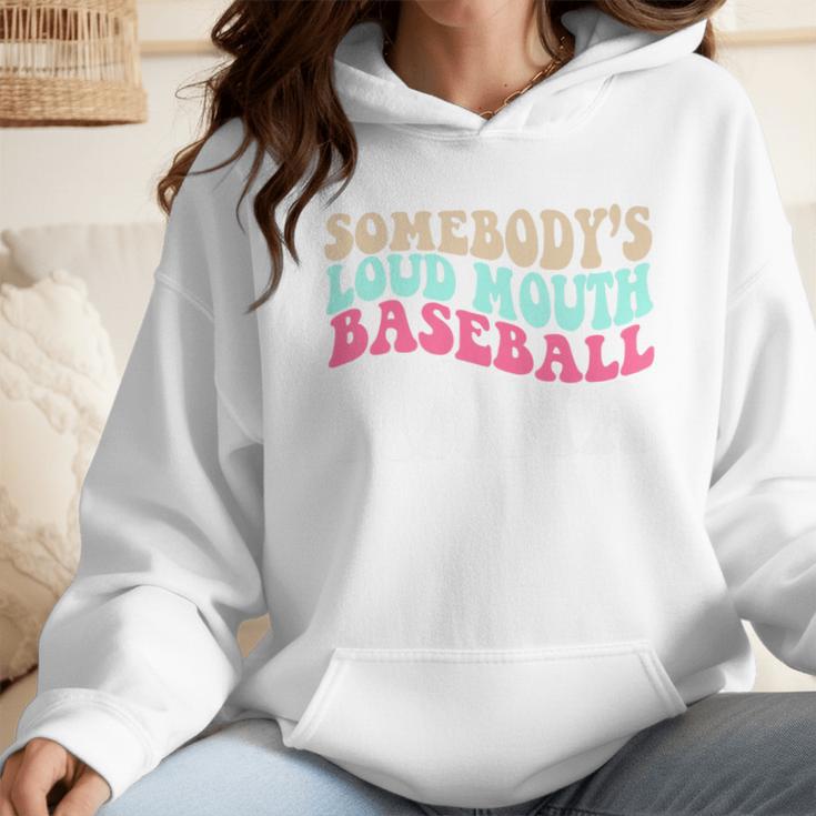 Somebody's Loudmouth Baseball Mama Baseball Mom Premium Wmen Hoodie Somebody's Loudmouth Baseball Mama Baseball Mom Premium Wmen Hoodie