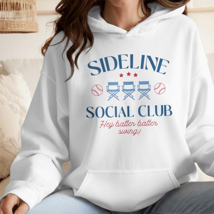 Spring 2025 Swing Batter Baseball Mom Sideline Social Club Wmen Hoodie