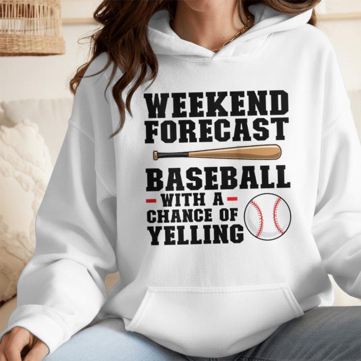 Weekend Forecast Baseball Baseball Mom Wmen Hoodie