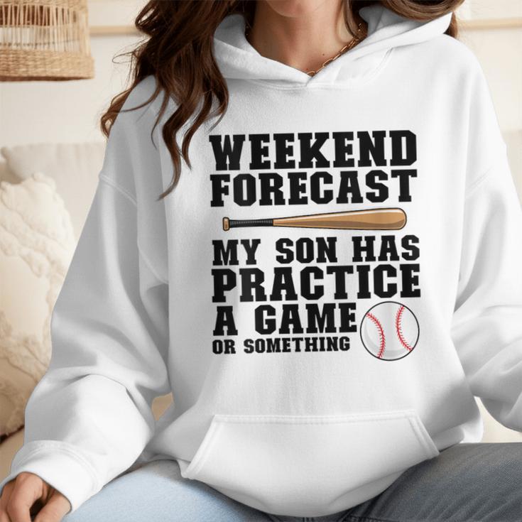 Weekend Forecast My Son Has Practice Baseball Mom Wmen Hoodie Weekend Forecast My Son Has Practice Baseball Mom Wmen Hoodie