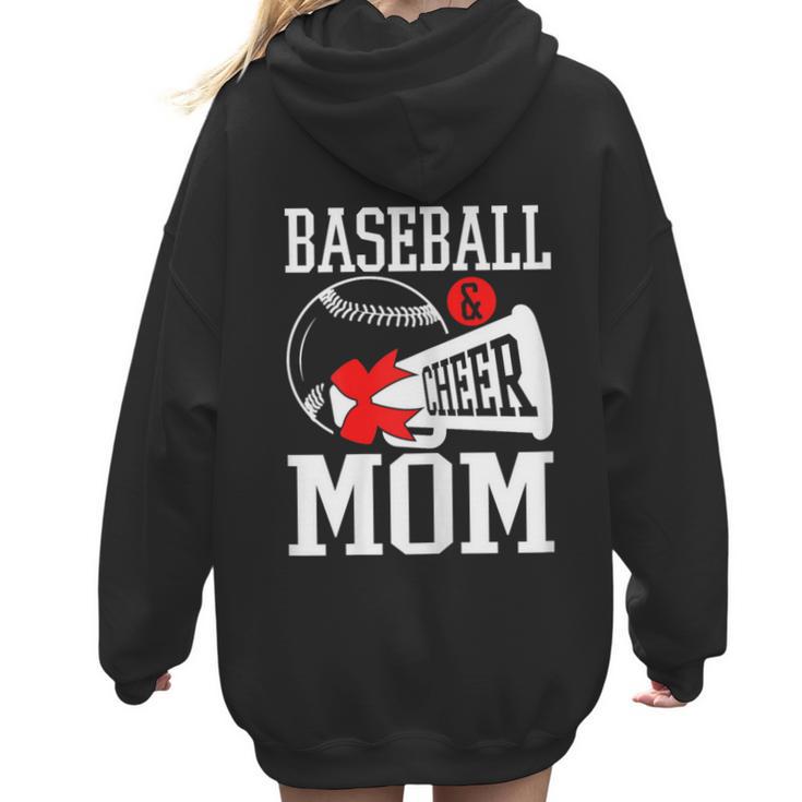 Baseball Cheer Mom Cheerleading Cheerleader Baseball Mom Women Hoodie Back Print