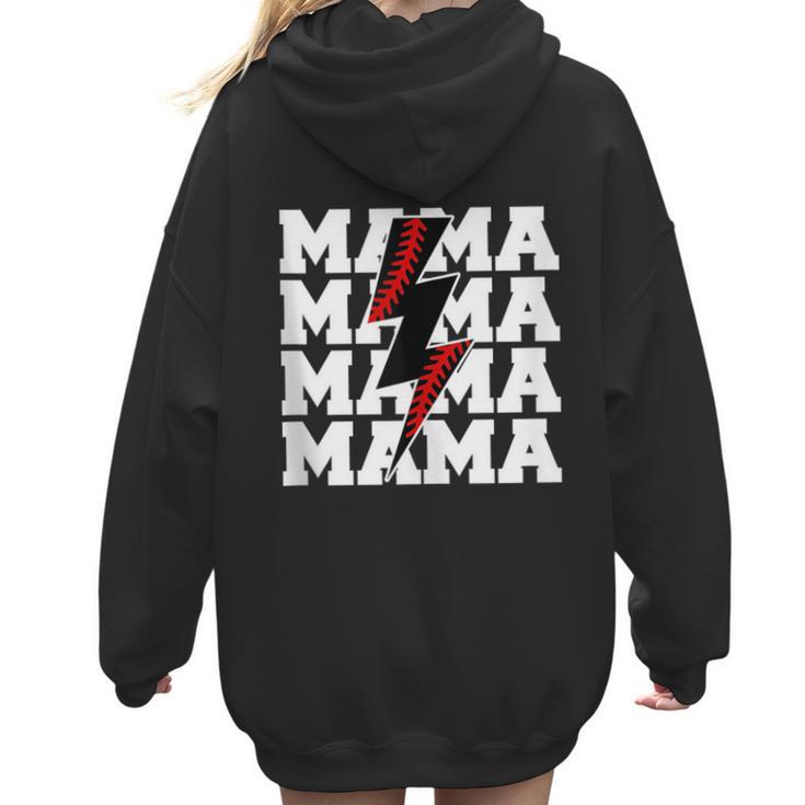 Baseball Mama Baseball Mom Women Hoodie Back Print