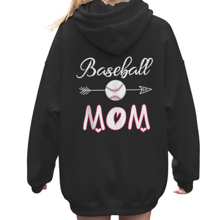 Baseball Mom Birthday Sport Baseball Sport Matching Family Women Hoodie Back Print