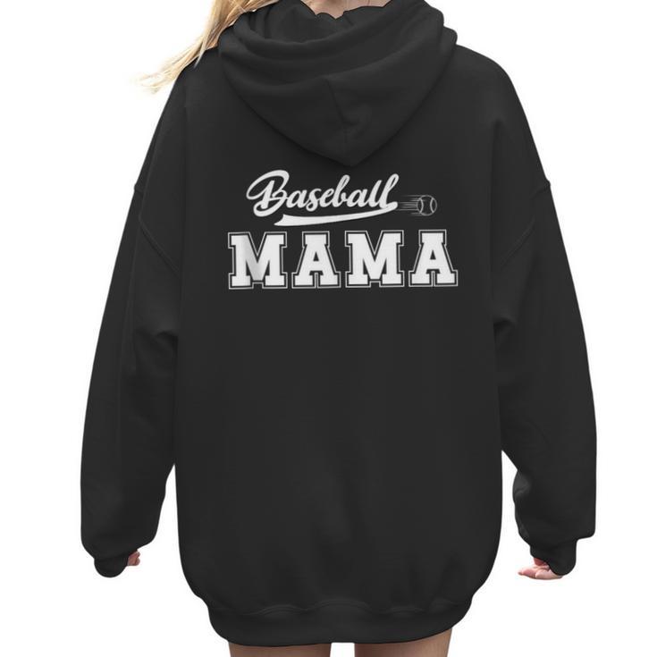 Baseball Mom Design Women Hoodie Back Print