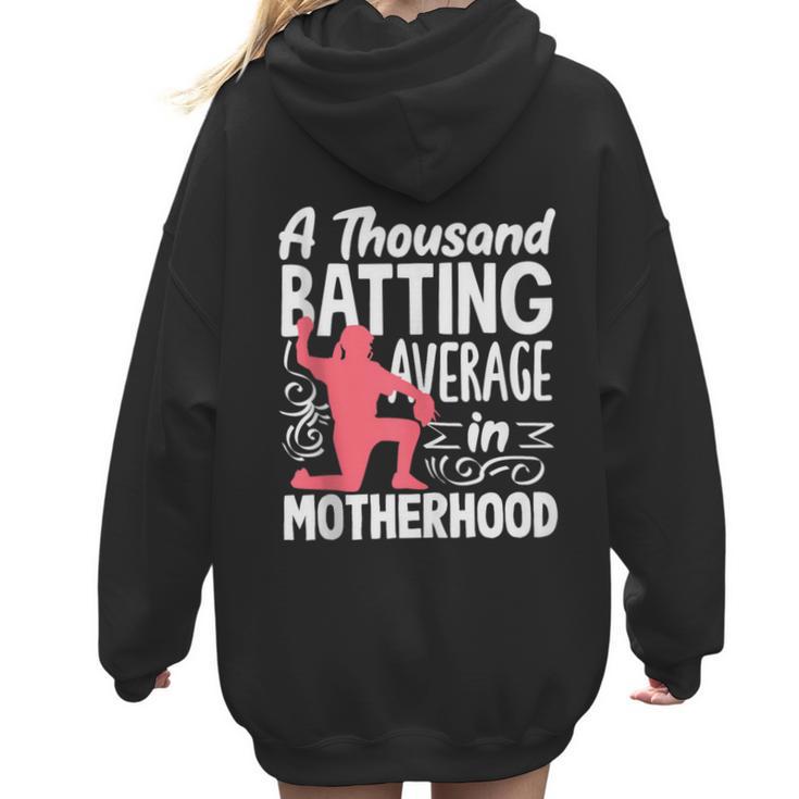 Baseball Mom Heart Ball Graphic Mother's Day Women Hoodie Back Print