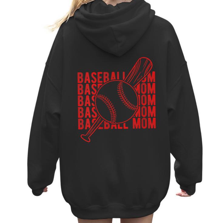 Baseball Mom Homerun Best Mom Sport Player Women Hoodie Back Print