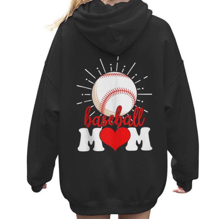 Baseball Mom Mama Mother's Day Sport Lover Women Hoodie Back Print