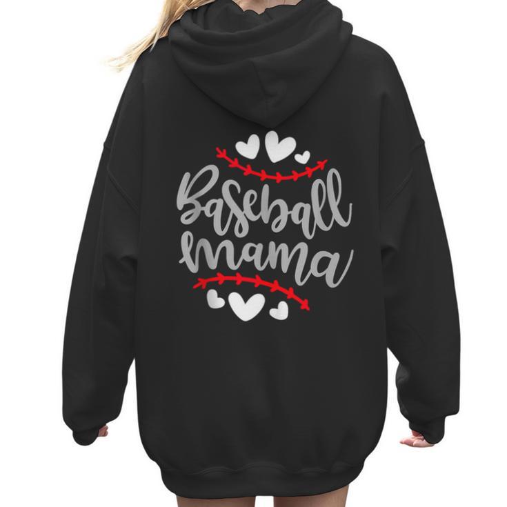 Baseball Mom Mama Women Hoodie Back Print
