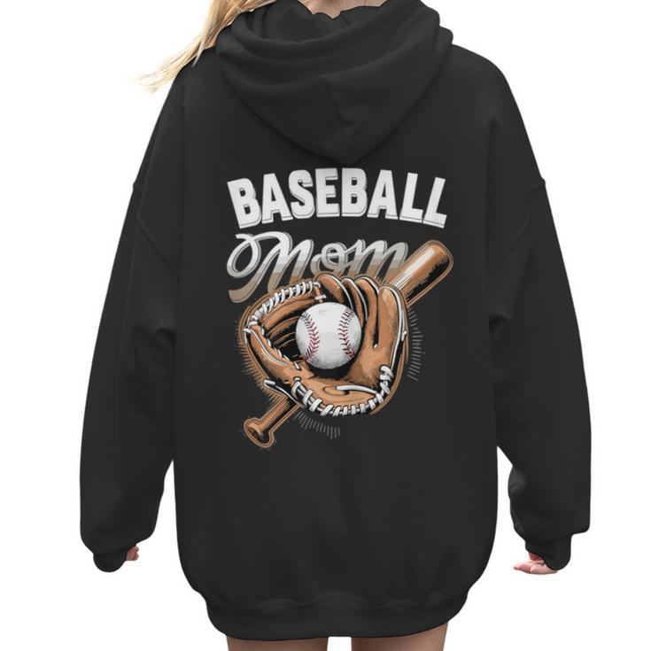 Baseball Mom Baseball Player Women Hoodie Back Print
