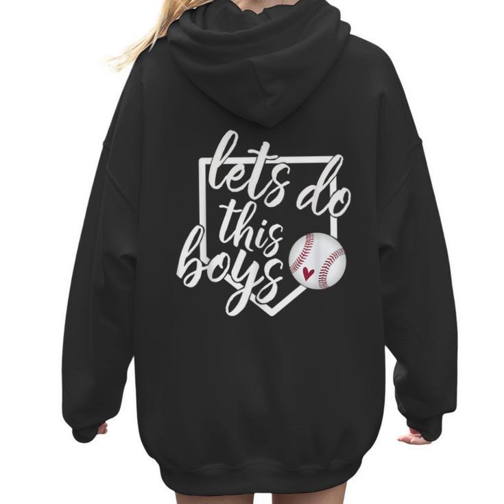 Baseball Mom Shirt Baseball Let's Do This Boys Women Hoodie Back Print