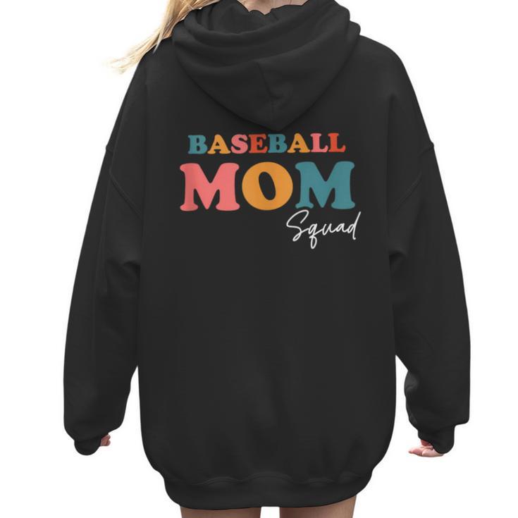 Baseball Mom Squad Boho Cute Back To School Ball Mom Women Hoodie Back Print