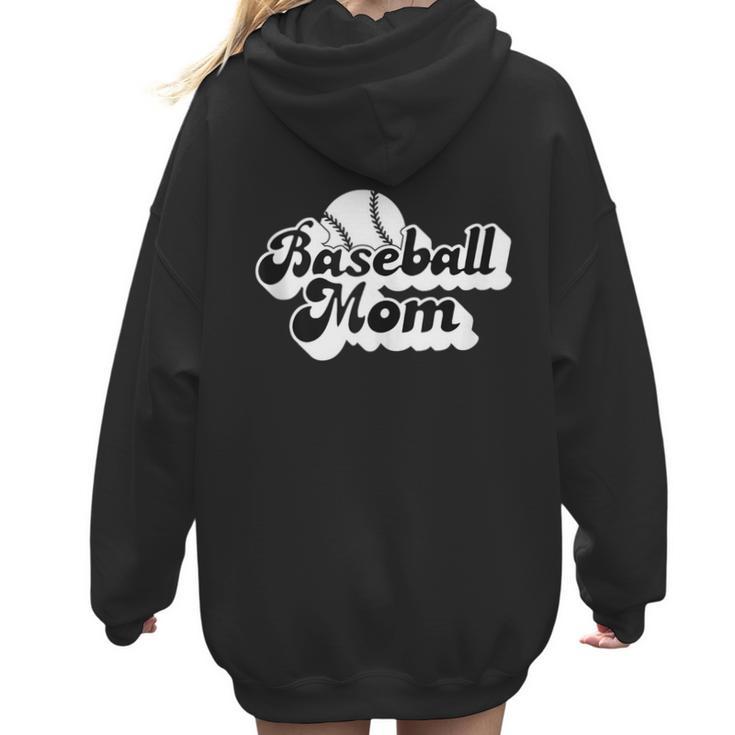 Baseball Mom Vintage Team Swag Women Hoodie Back Print