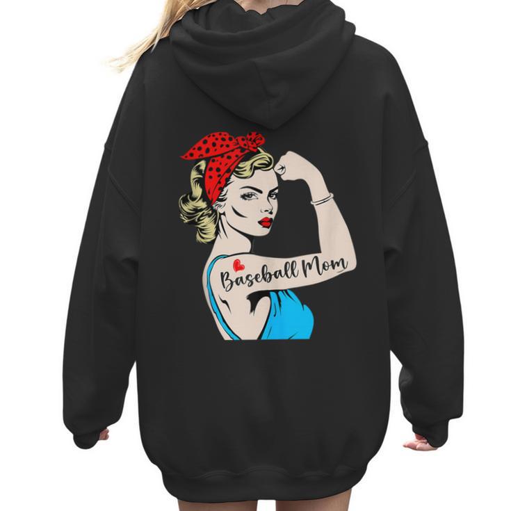 Baseball Mom Woman Baseball Sport Lover Women Hoodie Back Print