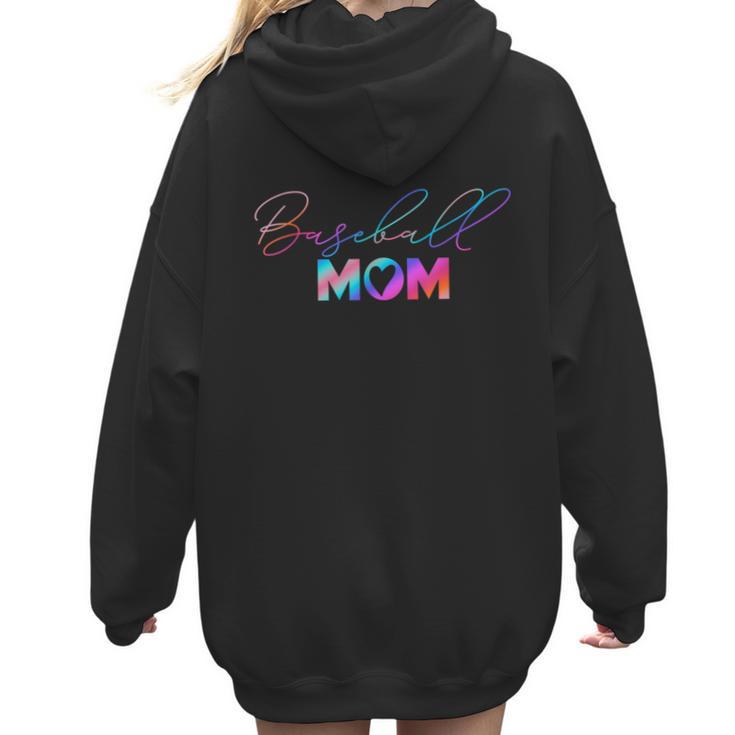 Cute Mother's Day Teeball T-Ball Baseball Mom Women Hoodie Back Print