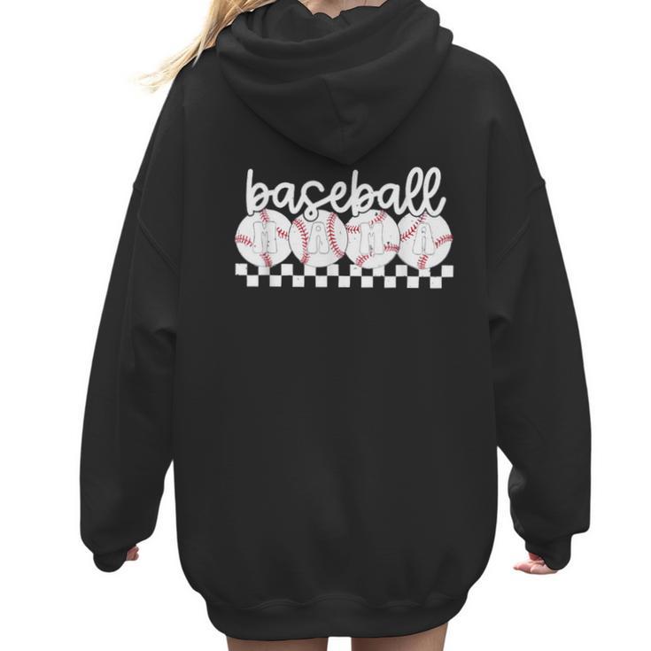 Cute Sports Baseball Mom Game Day Women Hoodie Back Print