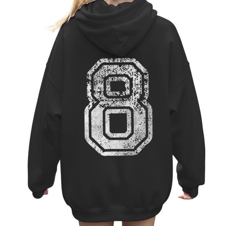 Jersey Number 8 Eight T-Shirt Football Number Baseball Mom Women Hoodie Back Print