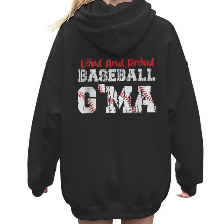 Loud And Proud Baseball G'Ma Baseball Mom Women Hoodie Back Print