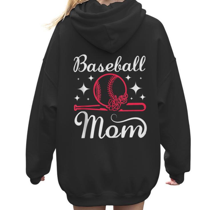 Mommy Baseball Mom Women Hoodie Back Print