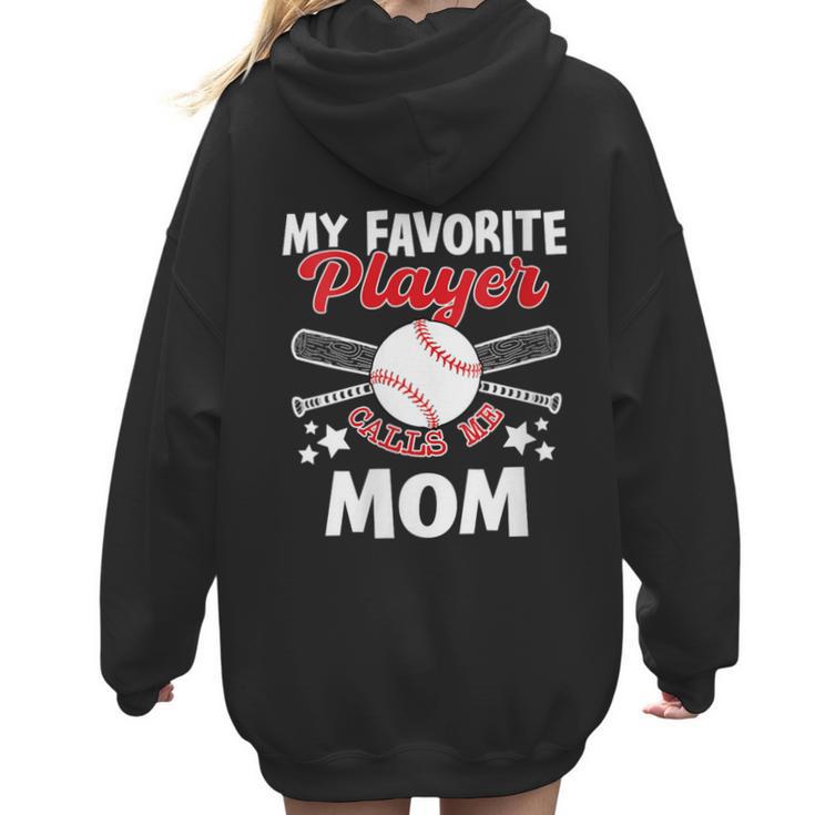 Mother's Day Baseball Mom Women Hoodie Back Print