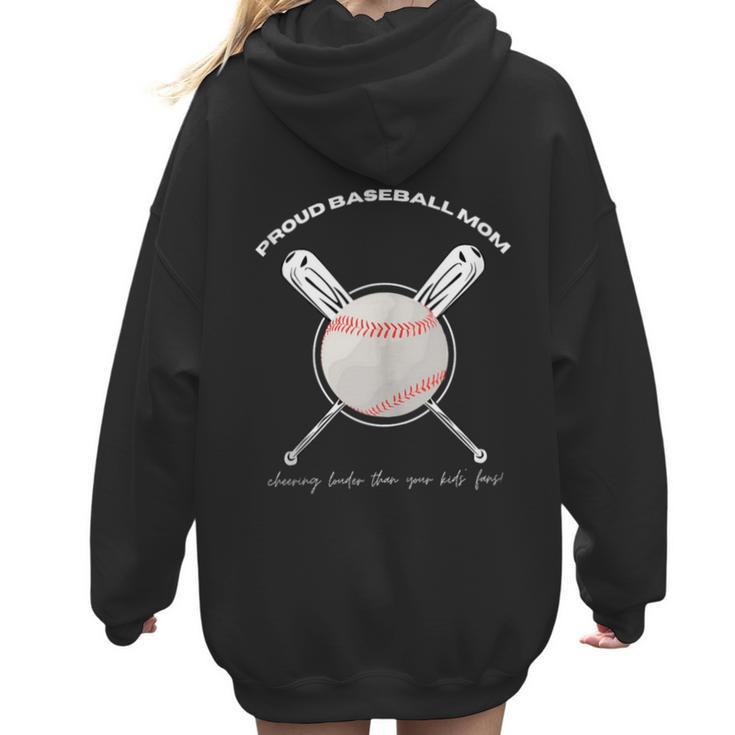 PROUD BASEBALL MOM Women Hoodie Back Print