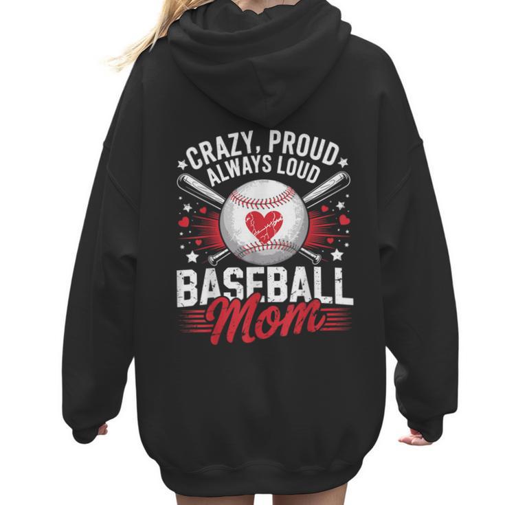 Proud Baseball Mom For Women Mom Baseball Mama Women Hoodie Back Print