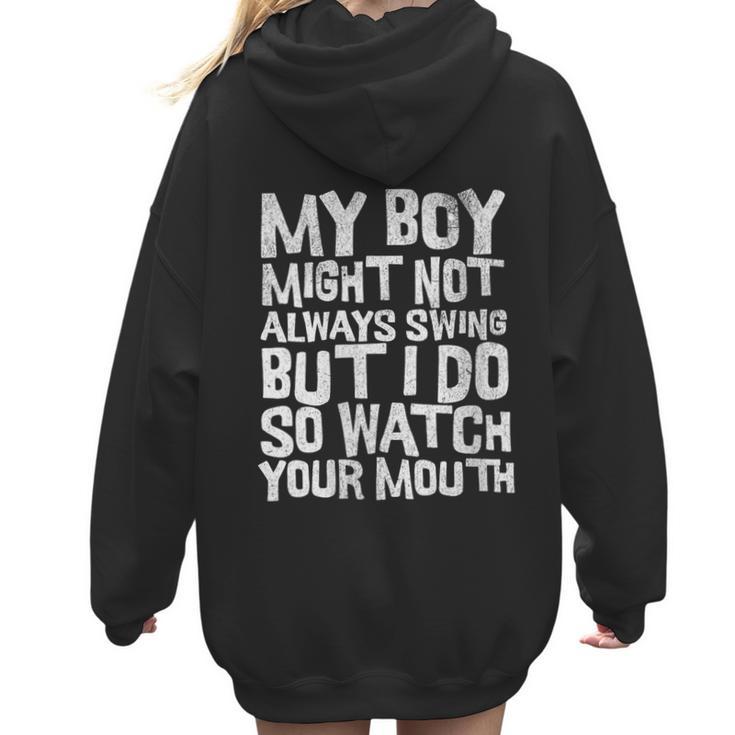 Proud Sassy Baseball Mom Women Hoodie Back Print