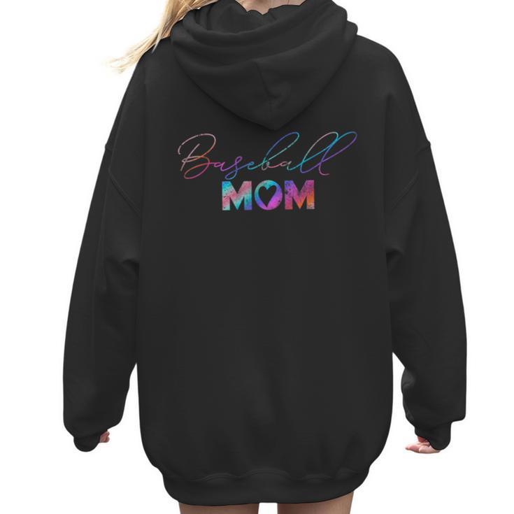 Retro Cute Mother's Day Teeball T-Ball Baseball Mom Women Hoodie Back Print
