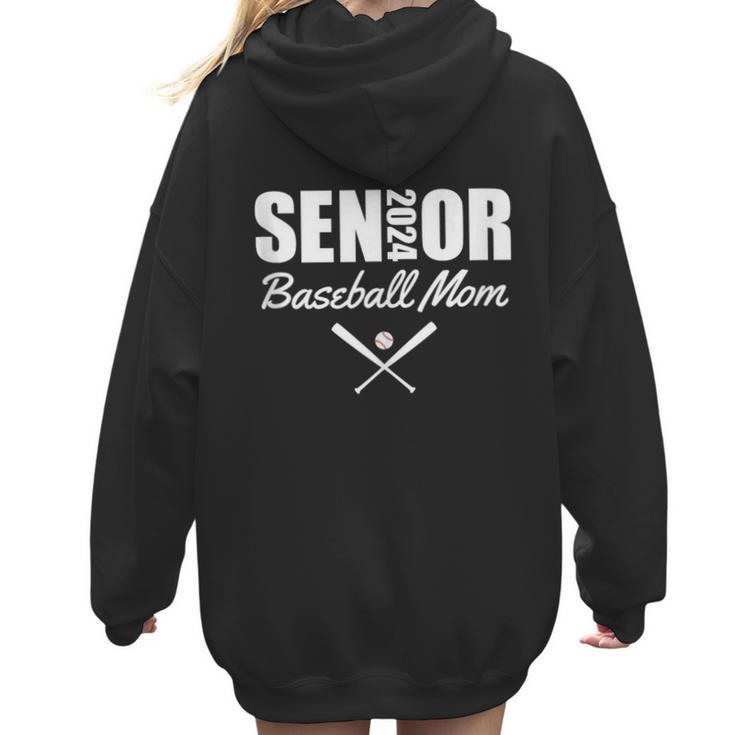 Senior Baseball Mom 2024 Team Parent Helper Class Of 2024 Women Hoodie Back Print
