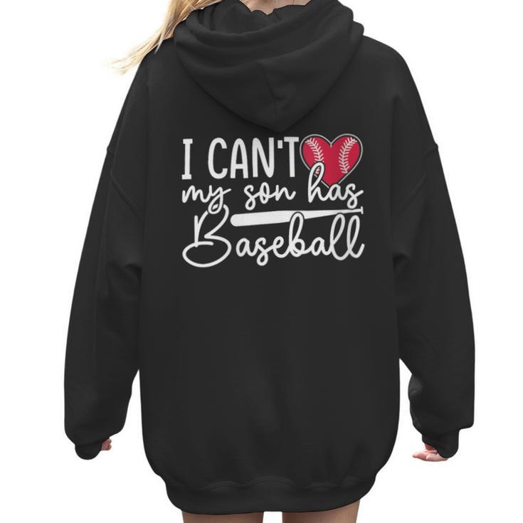 My Son Has Baseball Sports Player Baseball Mom Women Women Hoodie Back Print