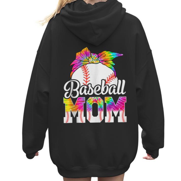 Tie Dye Baseball Mom Baseball Mama Sport Mother's Day Women Hoodie Back Print