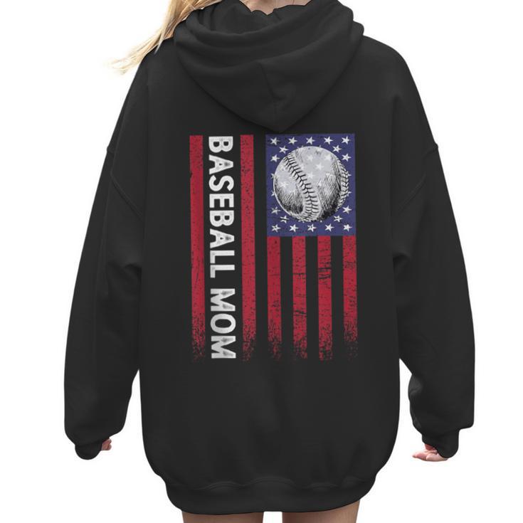 Vintage Baseball Mom Proud Family Summer Baseball Player Women Hoodie Back Print